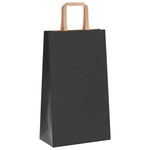 HKH Sacos de Papel 250 Unidades com Alças - Preto - 21x11x36 cm