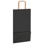 HKH Sacos de Papel 250 Unidades com Alças - Preto - 21x11x36 cm