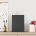 HKH Sacos de Papel 250 Unidades com Alças - Preto - 26x12x35 cm