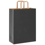 HKH Sacos de Papel 250 Unidades com Alças - Preto - 26x12x35 cm