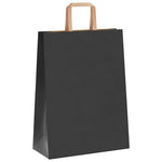 HKH Sacos de Papel 250 Unidades com Alças - Preto - 26x12x35 cm