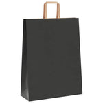 HKH Sacos de Papel 250 Unidades com Alças - Preto - 32x12x42 cm