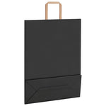 HKH Sacos de Papel 250 Unidades com Alças - Preto - 32x12x42 cm