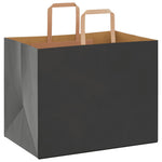 HKH Bolsas de papel 250 unidades con asas - Negro - 32x22x24 cm