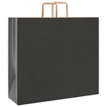HKH Bolsas de Papel 250 Unidades con Asas - Negro - 54x15x49 cm