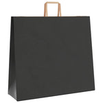 HKH Bolsas de Papel 250 Unidades con Asas - Negro - 54x15x49 cm