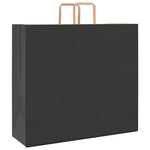 HKH Bolsas de Papel 250 Unidades con Asas - Negro - 54x15x49 cm