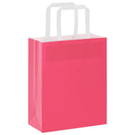 HKH Bolsas de Papel 50 Unidades con Asas - Rosa - 18x8x22 cm