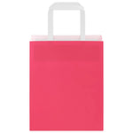 HKH Bolsas de Papel 50 Unidades con Asas - Rosa - 18x8x22 cm