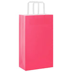 HKH Sacos de Papel 50 Unidades com Alças - Rosa - 21x11x36 cm