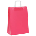 HKH Sacos de Papel 50 Unidades com Alças - Rosa - 26x12x35 cm