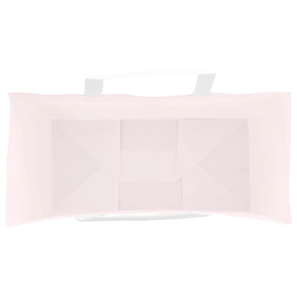 HKH Sacos de Papel 50 Unidades com Alças - Rosa - 26x12x35 cm