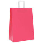 HKH Sacos de Papel 50 Unidades com Alças - Rosa - 32x17x44 cm