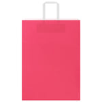 HKH Sacos de Papel 50 Unidades com Alças - Rosa - 32x17x44 cm