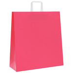 HKH Sacos de Papel 50 Unidades com Alças - Rosa - 45x17x48 cm