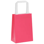 HKH Sacos de Papel 250 Unidades com Alças - Rosa - 15x8x21 cm