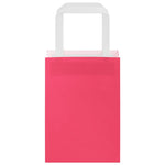 HKH Sacos de Papel 250 Unidades com Alças - Rosa - 15x8x21 cm