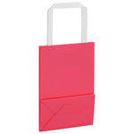 HKH Sacos de Papel 250 Unidades com Alças - Rosa - 15x8x21 cm
