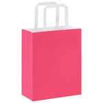 Bolsas de papel HKH 250 unidades con asas - Rosa - 18x8x22 cm