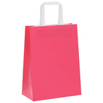 HKH Sacos de Papel 250 Unidades com Alças - Rosa - 21x11x28 cm
