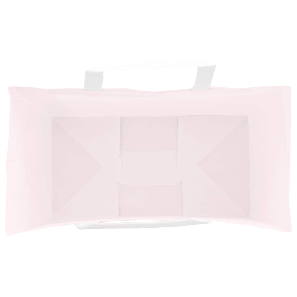HKH Sacos de Papel 250 Unidades com Alças - Rosa - 21x11x28 cm