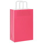 HKH Sacos de Papel 250 Unidades com Alças - Rosa - 21x11x31 cm