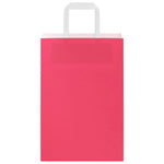 HKH Sacos de Papel 250 Unidades com Alças - Rosa - 21x11x31 cm