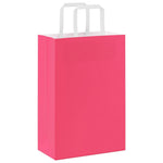 HKH Sacos de Papel 250 Unidades com Alças - Rosa - 21x11x31 cm