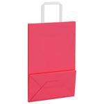 HKH Sacos de Papel 250 Unidades com Alças - Rosa - 21x11x31 cm