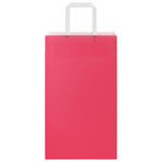 HKH Sacos de Papel 250 Unidades com Alças - Rosa - 21x11x36 cm