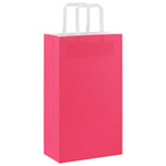 HKH Sacos de Papel 250 Unidades com Alças - Rosa - 21x11x36 cm