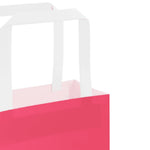 HKH Sacos de Papel 250 Unidades com Alças - Rosa - 21x11x36 cm