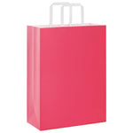 HKH Sacos de Papel 250 Unidades com Alças - Rosa - 26x12x35 cm