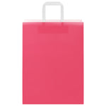 HKH Sacos de Papel 250 Unidades com Alças - Rosa - 26x12x35 cm