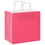 HKH Sacos de Papel 250 Unidades com Alças - Rosa - 26x17x25 cm