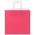 HKH Sacos de Papel 250 Unidades com Alças - Rosa - 26x17x25 cm