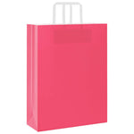 HKH Bolsas de Papel 250 Unidades con Asas - Rosa - 32x12x42 cm