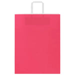 HKH Bolsas de Papel 250 Unidades con Asas - Rosa - 32x12x42 cm