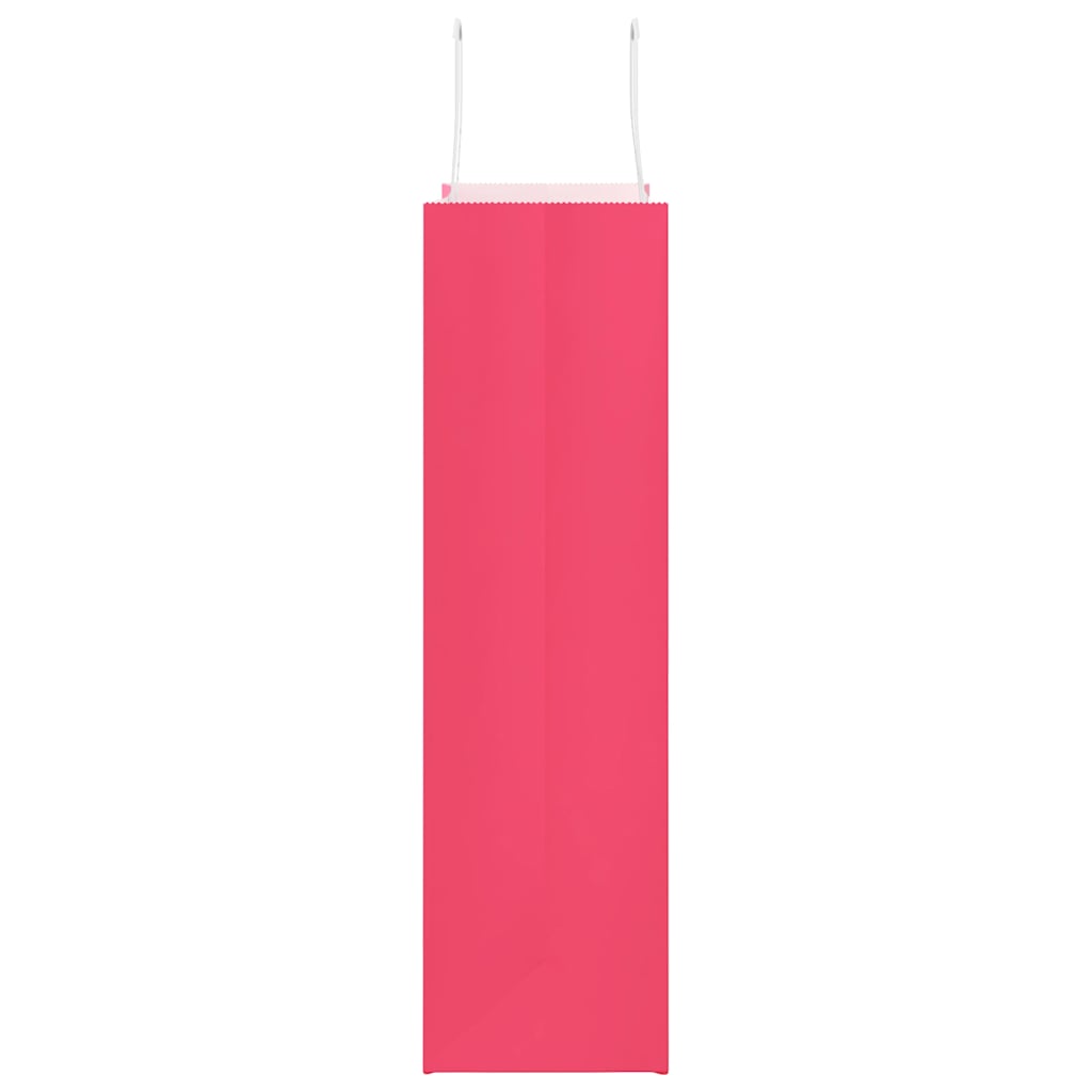 HKH Bolsas de Papel 250 Unidades con Asas - Rosa - 32x12x42 cm