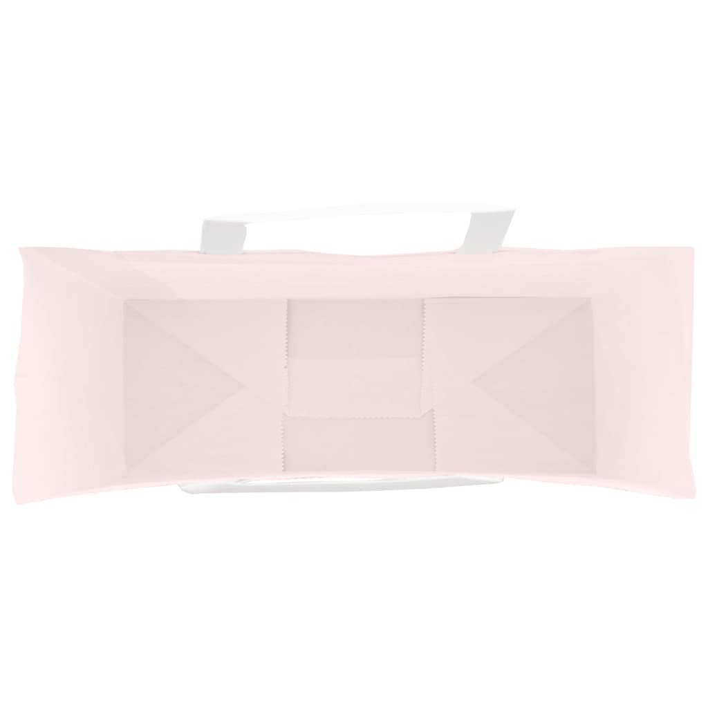 HKH Bolsas de Papel 250 Unidades con Asas - Rosa - 32x12x42 cm