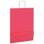 HKH Bolsas de Papel 250 Unidades con Asas - Rosa - 32x12x42 cm