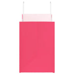 HKH Bolsas de Papel 250 Unidades con Asas - Rosa - 32x17x25 cm