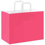 HKH Bolsas de Papel 250 Unidades con Asas - Rosa - 32x17x25 cm