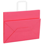 HKH Bolsas de Papel 250 Unidades con Asas - Rosa - 32x17x25 cm