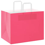 Bolsas de papel HKH 250 unidades con asas - Rosa - 32x22x24 cm