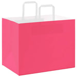 Bolsas de papel HKH 250 unidades con asas - Rosa - 32x22x24 cm