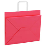 Bolsas de papel HKH 250 unidades con asas - Rosa - 32x22x24 cm
