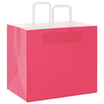 Bolsas de papel HKH 250 unidades con asas - Rosa - 32x22x28 cm