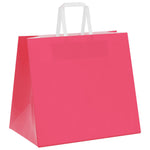 Bolsas de papel HKH 250 unidades con asas - Rosa - 32x22x28 cm