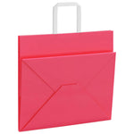 Bolsas de papel HKH 250 unidades con asas - Rosa - 32x22x28 cm